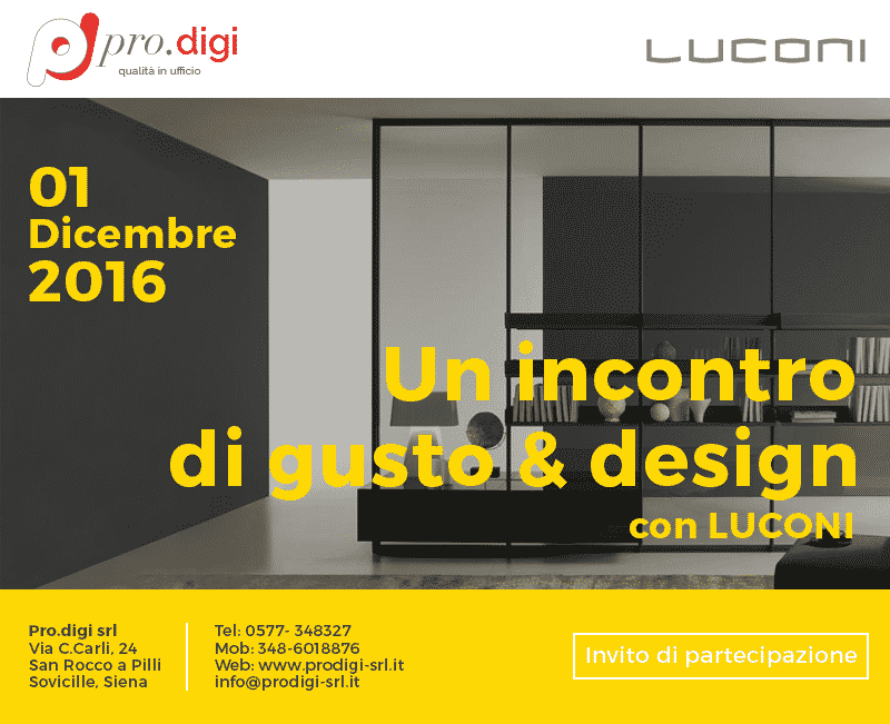 Meeting con Luconi srl, giovedì 1 Dicembre